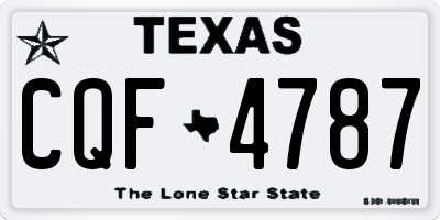TX license plate CQF4787