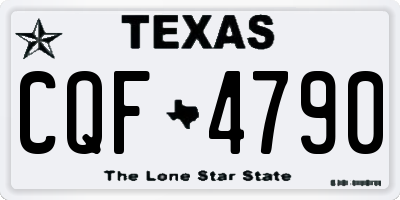 TX license plate CQF4790
