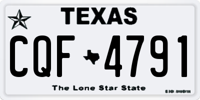 TX license plate CQF4791