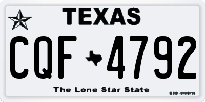 TX license plate CQF4792