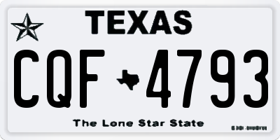TX license plate CQF4793