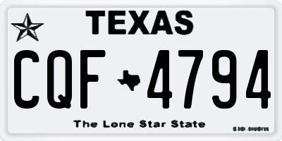 TX license plate CQF4794