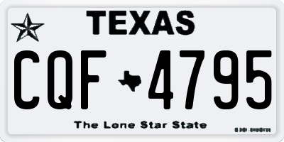 TX license plate CQF4795