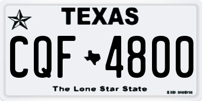TX license plate CQF4800