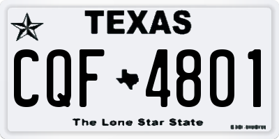 TX license plate CQF4801
