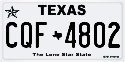 TX license plate CQF4802