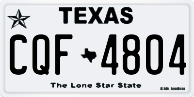 TX license plate CQF4804
