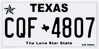 TX license plate CQF4807