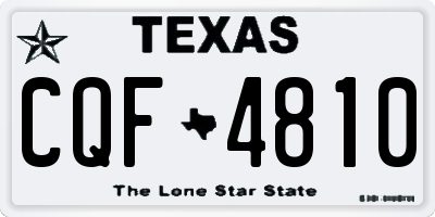 TX license plate CQF4810