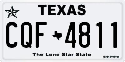 TX license plate CQF4811
