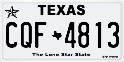 TX license plate CQF4813