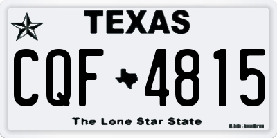 TX license plate CQF4815