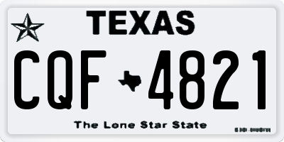 TX license plate CQF4821