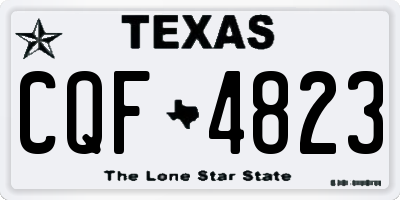 TX license plate CQF4823