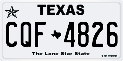 TX license plate CQF4826