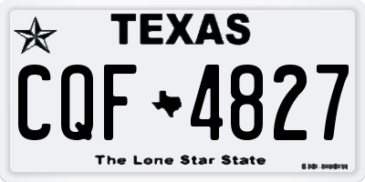 TX license plate CQF4827