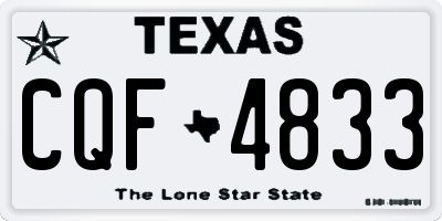 TX license plate CQF4833