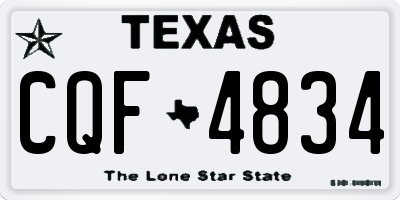 TX license plate CQF4834