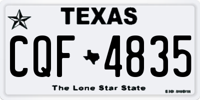 TX license plate CQF4835
