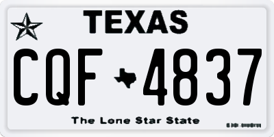 TX license plate CQF4837