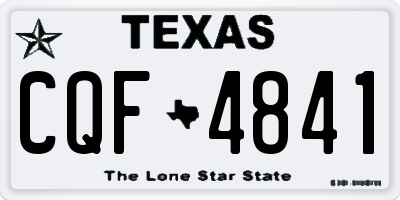TX license plate CQF4841