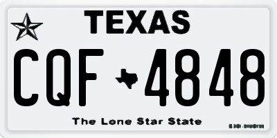 TX license plate CQF4848