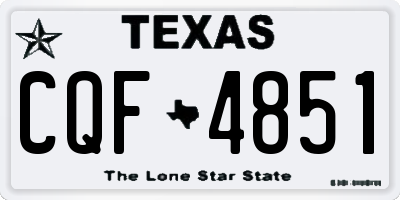 TX license plate CQF4851
