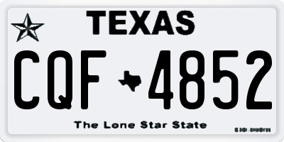 TX license plate CQF4852