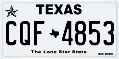 TX license plate CQF4853