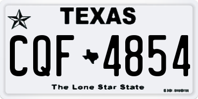 TX license plate CQF4854