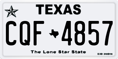 TX license plate CQF4857