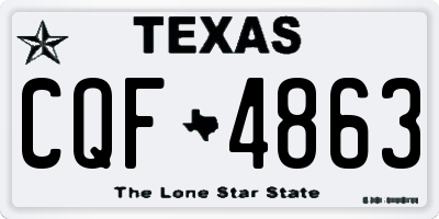 TX license plate CQF4863