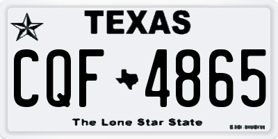 TX license plate CQF4865