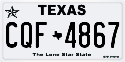 TX license plate CQF4867