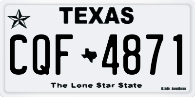 TX license plate CQF4871