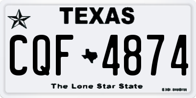 TX license plate CQF4874