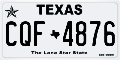 TX license plate CQF4876