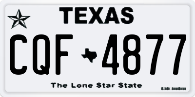 TX license plate CQF4877