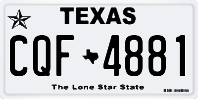 TX license plate CQF4881
