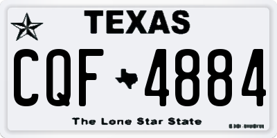 TX license plate CQF4884