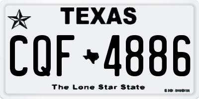 TX license plate CQF4886