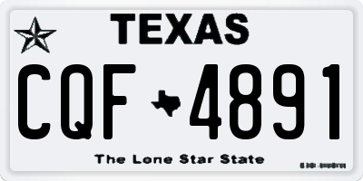TX license plate CQF4891