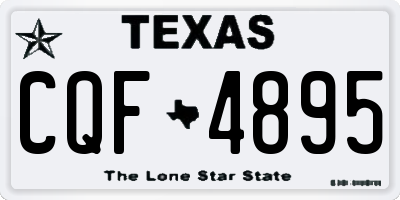 TX license plate CQF4895