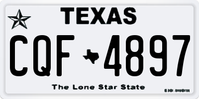 TX license plate CQF4897