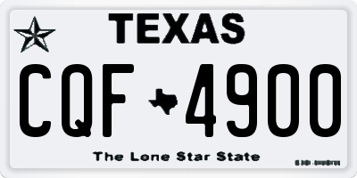 TX license plate CQF4900