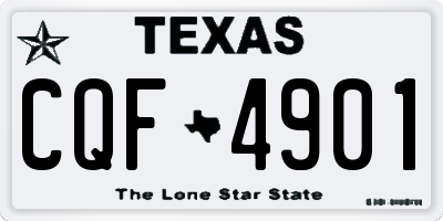 TX license plate CQF4901