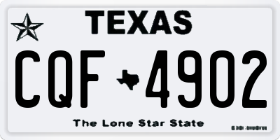 TX license plate CQF4902