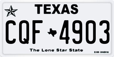 TX license plate CQF4903