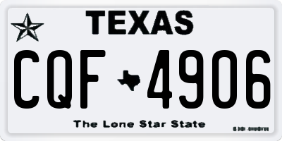 TX license plate CQF4906