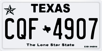 TX license plate CQF4907
